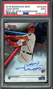 2018 Bowmans Best #B18JSO Juan Soto Best of ’18 Autograph Rookie PSA 9 - Bild 1 von 2