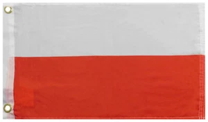 Occhielli bandiera auto barca 12X18 Polonia liscia civile 12"x18" 100D tessuto poli nylon - Foto 1 di 4