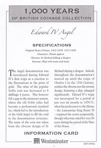 1461-1470 Edward IV Angel Medallion Educational British Coinage + COA - Picture 1 of 2