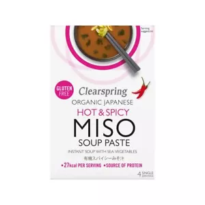 Clearspring Organic Japanese Hot & Spicy Instant Miso Soup - 4 Sachets - Picture 1 of 1