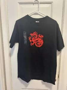 Steve And Barry's Men's Red Dragon Logo Black Long Sleeve T Shirt M NWT - Picture 1 of 5