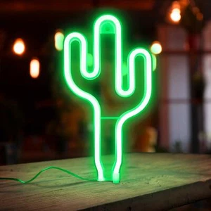π10X LED Cactus Neon Sign Wall Decor Battery Operated Night Lights Wholesale π - Picture 1 of 4