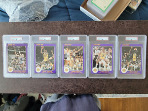 1984-85 STAR Los Angeles Lakers 5x7 Set - Magic Johnson PSA 7 - Very Rare Set!