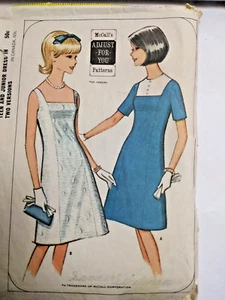 Dress Jumper 14T 16T McCalls 7722 Sewing Pattern VTG Princess Seam Sleeveless - Picture 1 of 9
