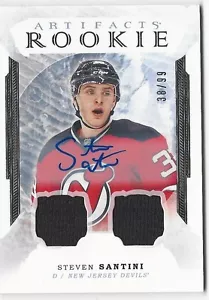 Steven Santini 2016-17 Artifacts Rookie RC Autograph Jersey /99 NJ Devils - Picture 1 of 2