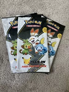 Pokemon 25th Anniversary Train On First Partner Pack Galar Jumbo Card + 2 Pack - Picture 1 of 1