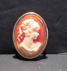 Cammeo su sfondo rosa abito spilla 69 - Foto 1 di 3