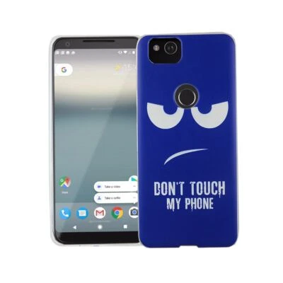 Custodia Per Google Pixel 2 Don't Touch Blu Tasche Case Cover Motiv TPU Etui - Immagine 1 di 2