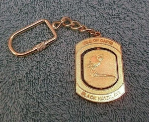 Vintage Isle of Capri Blackhawk Co Goldtone Keychain  - Picture 1 of 2