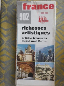 carte IGN 902 serie grise France 1/1000 000 richesses artistiques 1978 - Picture 1 of 1