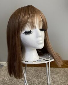 REVLON 100% Modacrylic Fiber Hair Short Wig Brown Blonde Bangs Premium Fashion