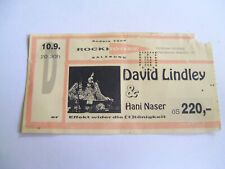 Konzertkarte von David Lindley. Am 10.09.97 in Salzburg im Rockhouse Ticket