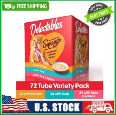 72 ct Hartz Delectables Squeeze Up Interactive Lickable Wet Cat Treat Flavor - Image 1 of 4