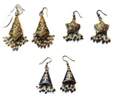 Pendientes coloridos indios atemporales Meena Lakh: perfectos para cada ocasión - Imagen 1 de 3