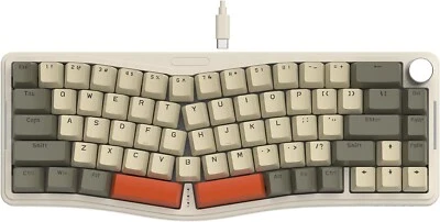 AKS068 65% RGB Wired Mechanical Gaming Keyboard with Knob Alice Layout Hot Swap - Image 1 of 4