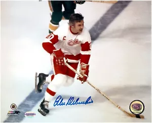 Foto de hockey 8 x 10 autografiada de Alex Delvecchio-Detroit Red Wings - Imagen 1 de 1