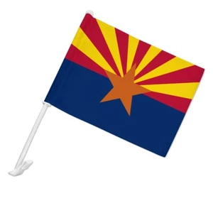 Bandera del estado de Arizona para automóvil camión bandera con soporte de poste con clip para ventana - Imagen 1 de 7