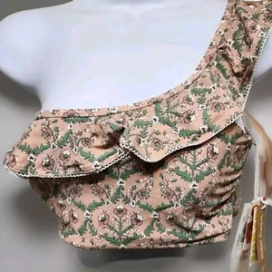 Roberta Roller Rabbit Bikini Top L one shoulder Hampton Floral Ruffle - Picture 1 of 8