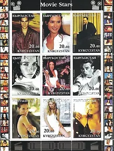 JOAQUIN PHOENIX KEVIN SPACEY MONICA BELLUCI JAMES DEAN 2001 POSTFRISCH BRIEFMARKENBOGEN - Bild 1 von 1