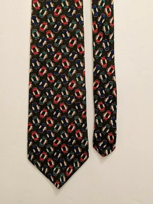 Nautical Life Preserver Boat Sailing Novelty Tie Necktie by Gap Silk USA - Image 1 of 4
