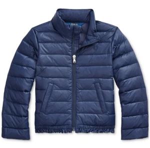 Polo RALPH LAUREN Girls Quilted DOWN JACKET Puffer COAT 6X French Navy NWT - Picture 1 of 2