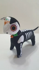 Skelett Katze Tag der Toten los Muertos Halloween Deko Plüsch Stofftier - Bild 1 von 6