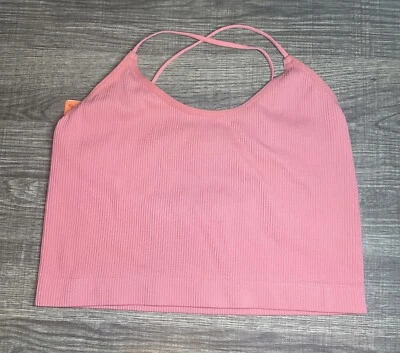 Bralette acanalado Brami Colsie rosa coral talla XL para mujer nuevo con etiquetas Foto 1 de 4