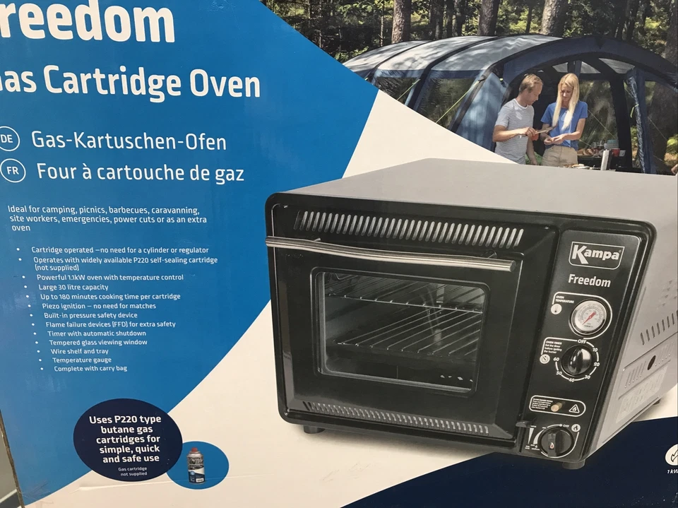 Kampa Freedom Gas Oven - Portable Gas oven runs from Cartridges