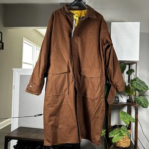 Neu mit Etikett Vintage Marlboro Wende-Trenchcoat - 90er braun & gelb Größe XL - Bild 1 von 6