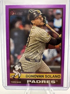 2025 Topps Heritage #269 Donovan Solano Light Purple - Picture 1 of 2