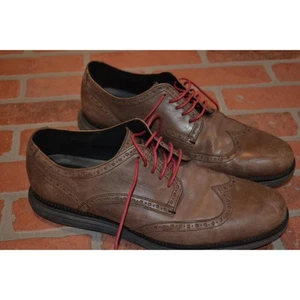 104-a Cole Haan Brown Leather Dress Shoes Loafers Size 10 M Grand.0S Mens - Picture 1 of 8