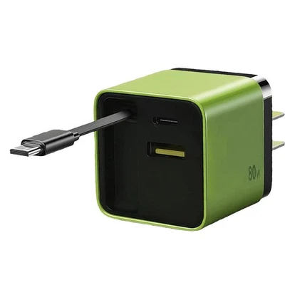 Retractable Type-C Cable With 3 In 1 GaN Charger Scalable 80w Max Fast Charger - Image 1 of 4