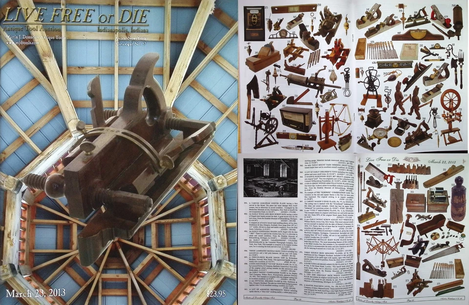 Catálogo de subasta de herramientas antiguas a todo color marzo 2013 con precios realizados Foto 1 de 1