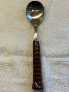 VTG Mortals Desert Flowers Stainless Spoon Porcelain Handle Japan - Picture 1 of 6