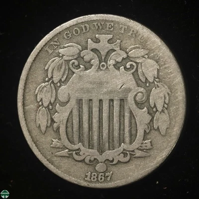 1867 with Rays Shield Nickel - Good Details - Image 1 of 2