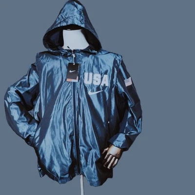 Nike Jacket Men's Blue XXL Olympic Team USA Basketball Water Repellent - Image 1 of 4