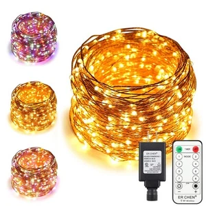 ErChen Dual-Color LED String Lights, 165 FT 500 LEDs Plug in Copper Wire 8 Mo... - Picture 1 of 7