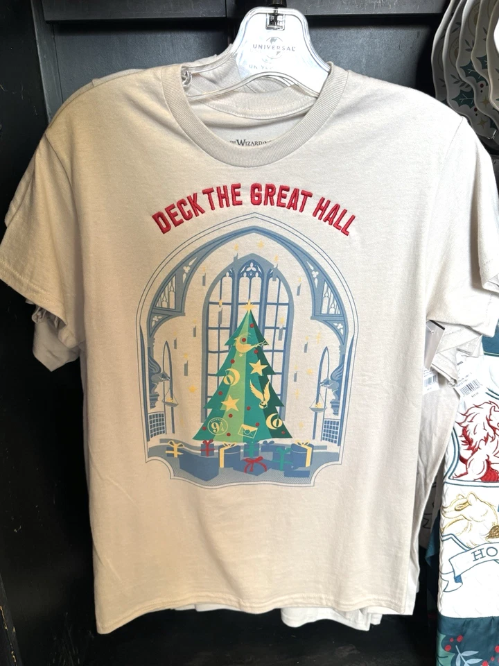 Camisa Deck the Great Hall Hogwarts Harry Potter Universal Studios 2025 Nueva Foto 1 de 1