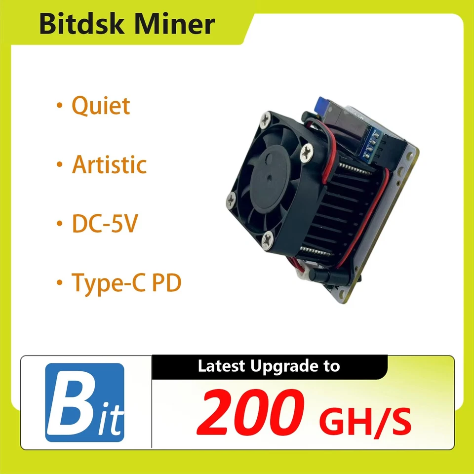 Bitdsk Desktop USB Low Power Lottery Crypto/Bitcoin Miner - 200Gh/s - Image 1 of 4