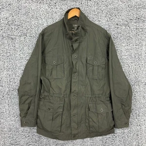 LL Bean Jacket Mens Large Green Field Coat Utility Safari Hunting Chore Adult L - Picture 1 of 10
