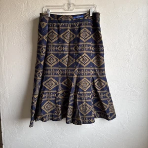 Falda Midi Vintage PENDLETON Talla 18 Lana Ajuste Suroeste y Acampanada Hecha en EE. UU. - Imagen 1 de 6