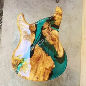 Unique Guitar Shape Epoxy Table Top Home & Kitchen Decor Furniture Gift Her - Picture 1 of 7