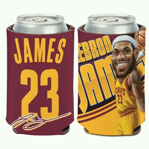 LEBRON JAMES CARICATURE CLEVELAND CAVALIERS CAN BOTTLE COOZIE KOOZIE COOLER Cover