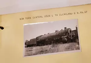 VECCHIA FOTOGRAFIA FERROVIA B&W New York Central LIa Steam #2626 Cleveland OH 1937 - Foto 1 di 1