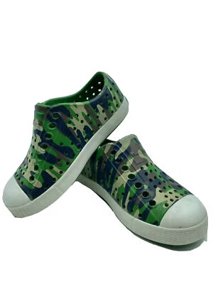 Native Size C8 Jefferson Camouflage Print Green khaki black White Unisex Shoes - Image 1 of 4