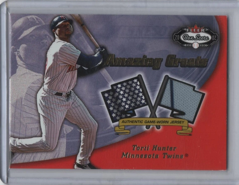2002 Fleer Box Score Amazing Greats Jersey Torii Hunter - Image 1 of 1