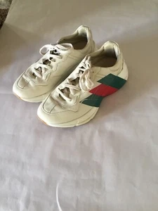 Gucci Leder Off-White Plateau Herren Größe 7 Damengröße 8,5 Hergestellt in Italien - Bild 1 von 10