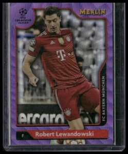 2021-22 Merlin Chrome UEFA Champions League #1 Robert Lewandowski Purple #/15 - Bild 1 von 2
