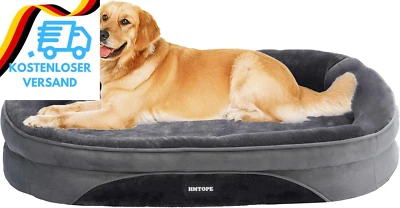 BESUCHE DEN HMTOPE-STORE HMTOPE Orthopädisches Hundebett, Hundesofa, Vierseitiges Nackenrolle Kissen, Rut