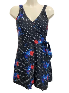 Traje de baño azul oscuro con falda 12 traje de baño acolchado traje de baño traje de baño - Imagen 1 de 14